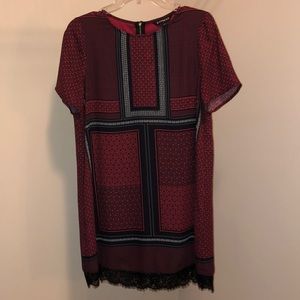 Red and black dress from Express